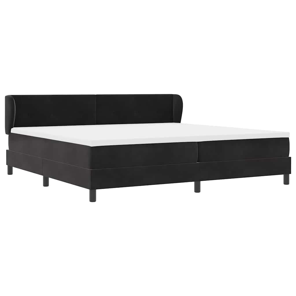 Boxspringbed met matras Zwart 200 x 200 cm Fluweel is nu te koop bij PeponiXL, paradijselijk wonen!
