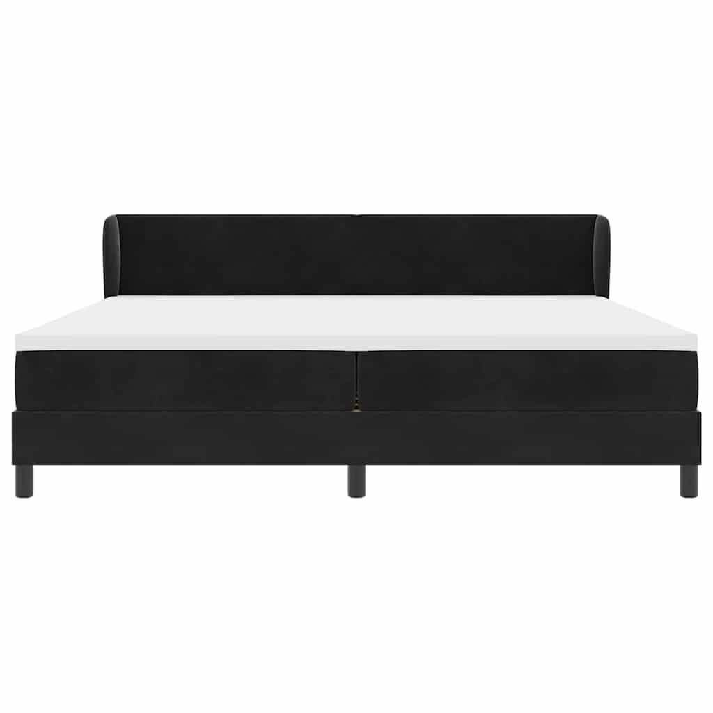 Boxspringbed met matras Zwart 200 x 200 cm Fluweel is nu te koop bij PeponiXL, paradijselijk wonen!