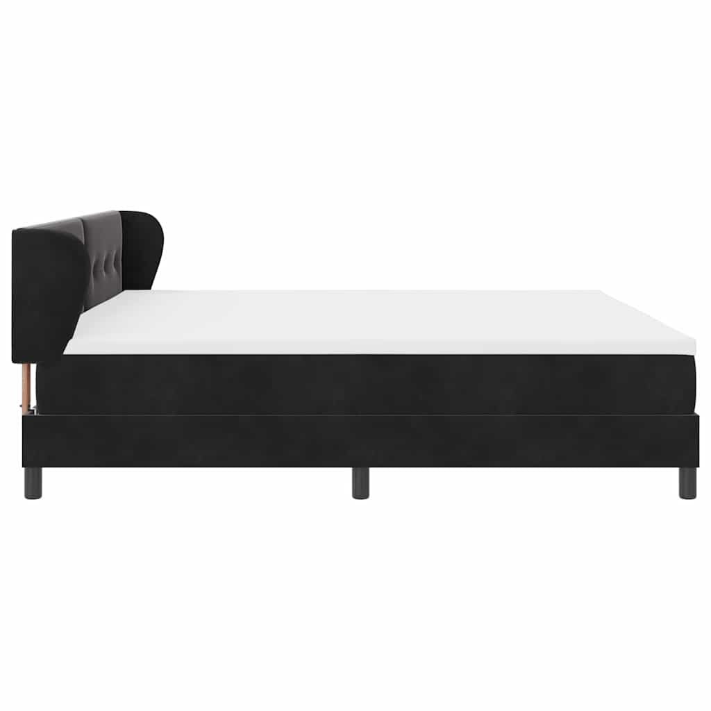 Boxspringbed met matras Zwart 200 x 200 cm Fluweel is nu te koop bij PeponiXL, paradijselijk wonen!