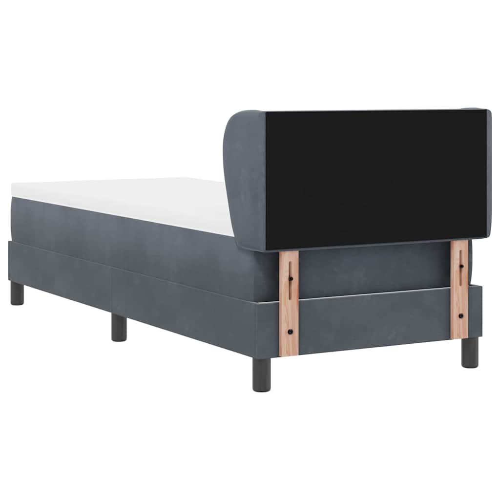 Boxspringbed met hoofdeinde Donkergrijs 80 x 200 cm Fluweel is nu te koop bij PeponiXL, paradijselijk wonen!