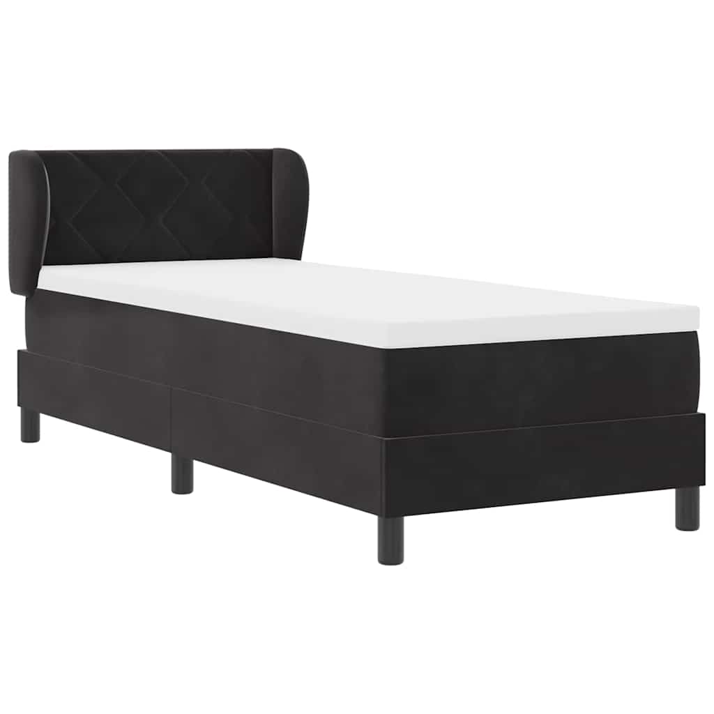 Boxspringbed met hoofdeinde Zwart 80 x 200 cm Fluweel is nu te koop bij PeponiXL, paradijselijk wonen!