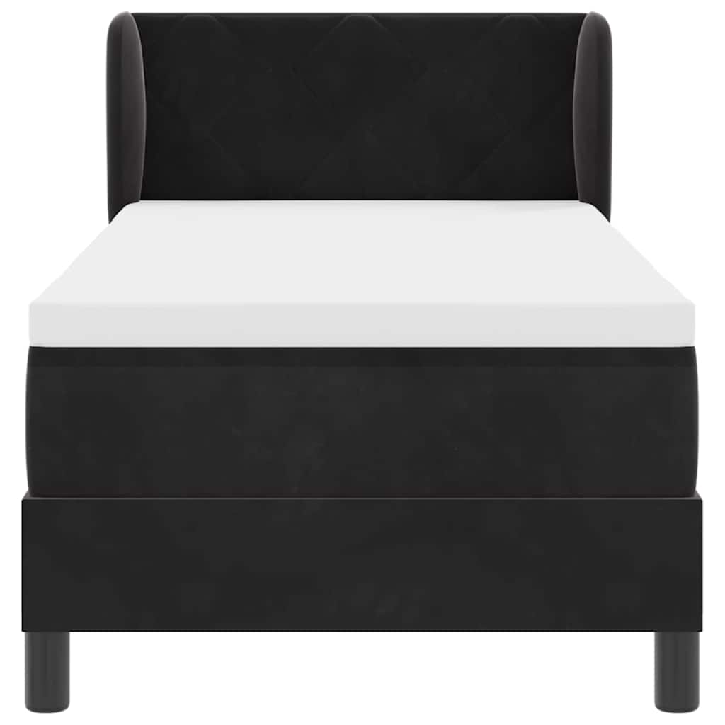 Boxspringbed met hoofdeinde Zwart 80 x 200 cm Fluweel is nu te koop bij PeponiXL, paradijselijk wonen!