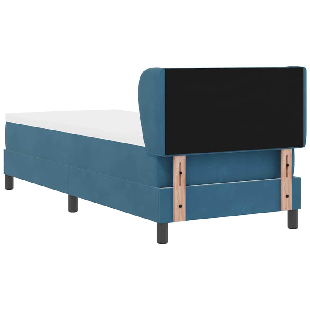 Boxspringbed met hoofdeinde Donkerblauw 80 x 200 cm Fluweel is nu te koop bij PeponiXL, paradijselijk wonen!