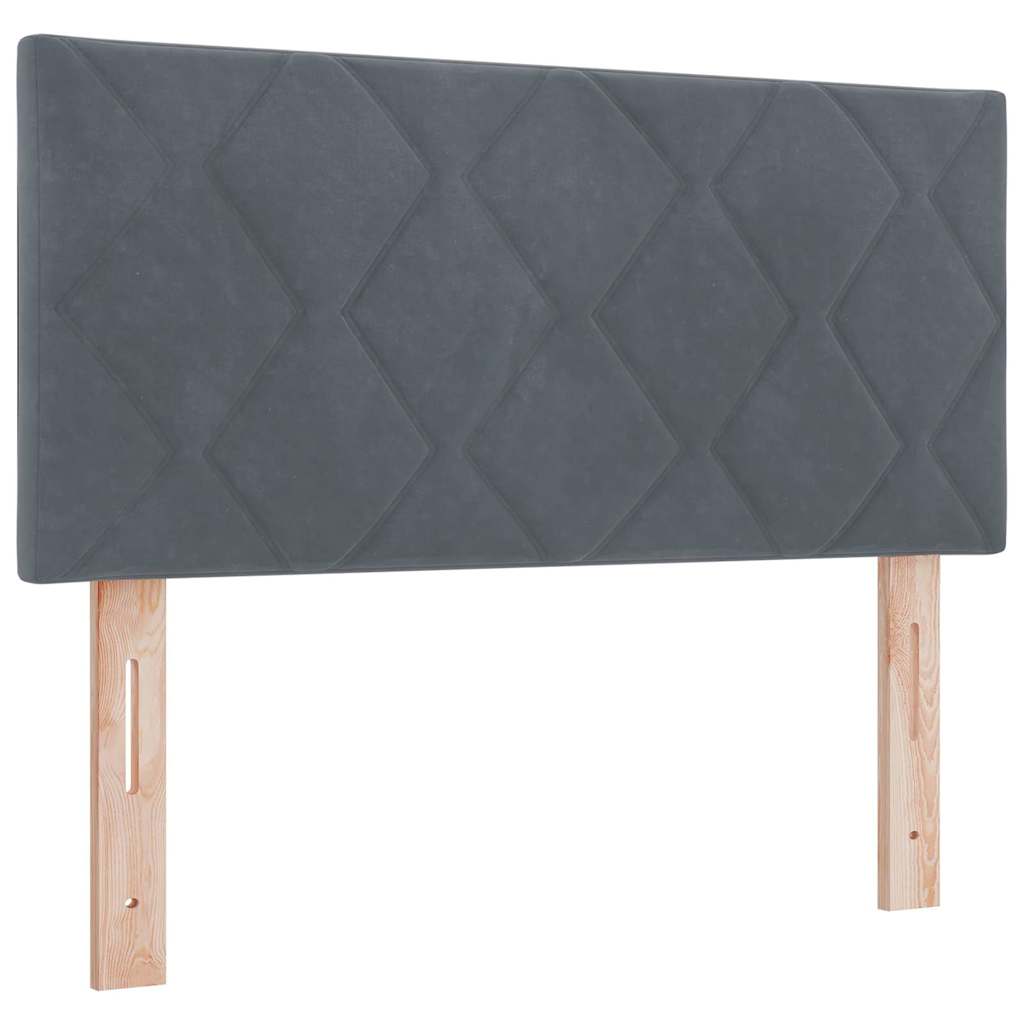 Boxspringbed met hoofdeinde Donkergrijs 100 x 200 cm Fluweel is nu te koop bij PeponiXL, paradijselijk wonen!