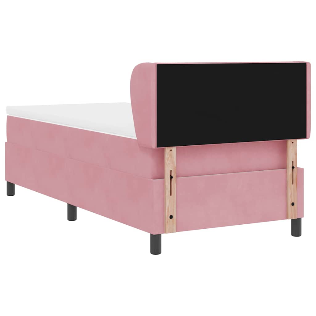Boxspringbed met kussen Roze 100 x 200 cm Fluweel is nu te koop bij PeponiXL, paradijselijk wonen!