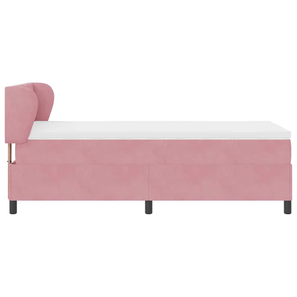 Boxspringbed met kussen Roze 100 x 200 cm Fluweel is nu te koop bij PeponiXL, paradijselijk wonen!