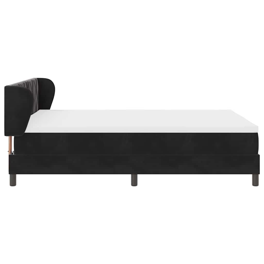 Boxspringbed met hoofdeinde Zwart 140 x 190 cm Fluweel is nu te koop bij PeponiXL, paradijselijk wonen!
