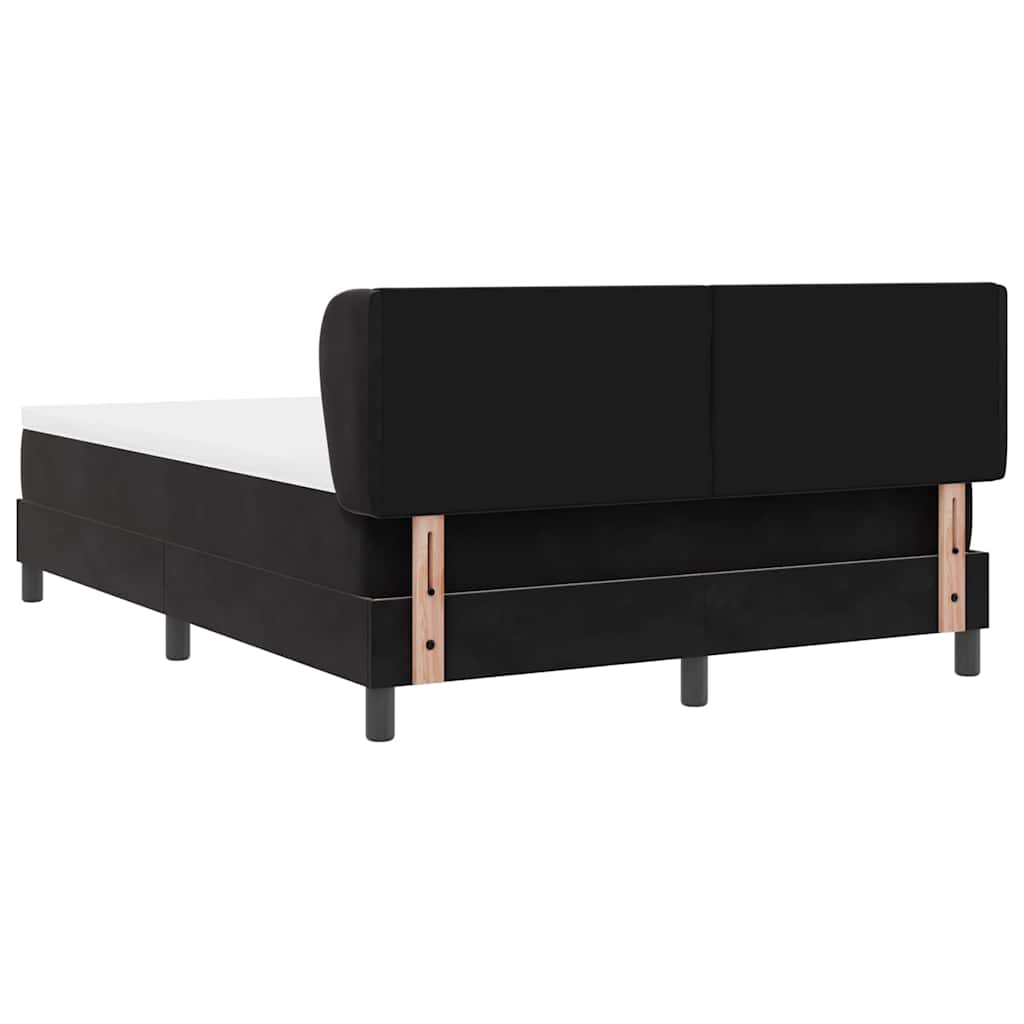 Boxspringbed met hoofdeinde Zwart 140 x 200 cm Fluweel is nu te koop bij PeponiXL, paradijselijk wonen!