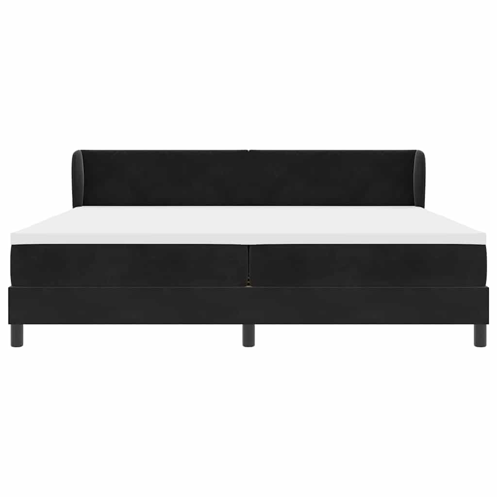 Boxspringbed met matras Zwart 200 x 200 cm Fluweel is nu te koop bij PeponiXL, paradijselijk wonen!