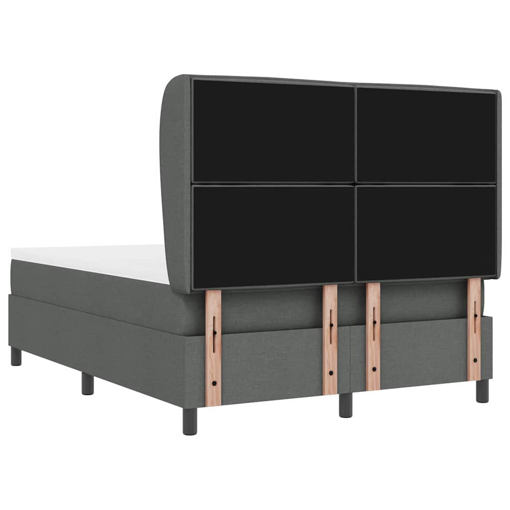 Boxspring bed met matras Donkergrijs 160 x 200 cm Stof is nu te koop bij PeponiXL, paradijselijk wonen!
