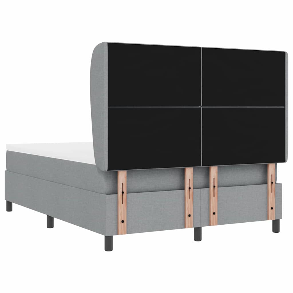 Boxspring bed met matras Lichtgrijs 160 x 200 cm Stof is nu te koop bij PeponiXL, paradijselijk wonen!