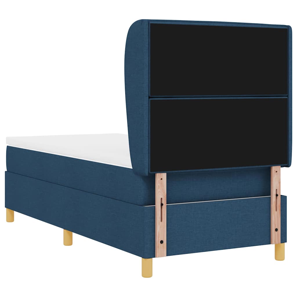 Boxspringbed met matras met hoofdeinde Blauw 200 x 80 cm Stof is nu te koop bij PeponiXL, paradijselijk wonen!