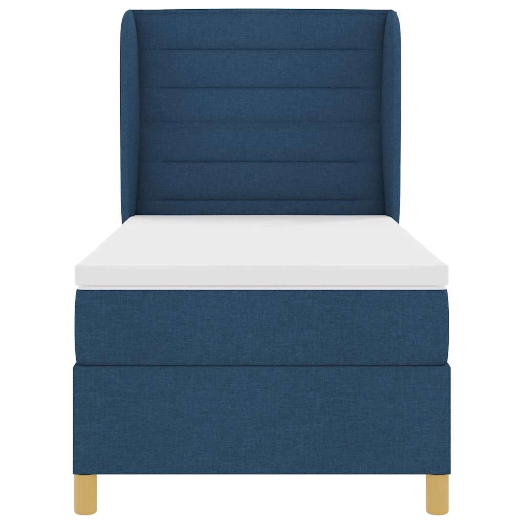 Boxspringbed met matras met hoofdeinde Blauw 200 x 80 cm Stof is nu te koop bij PeponiXL, paradijselijk wonen!