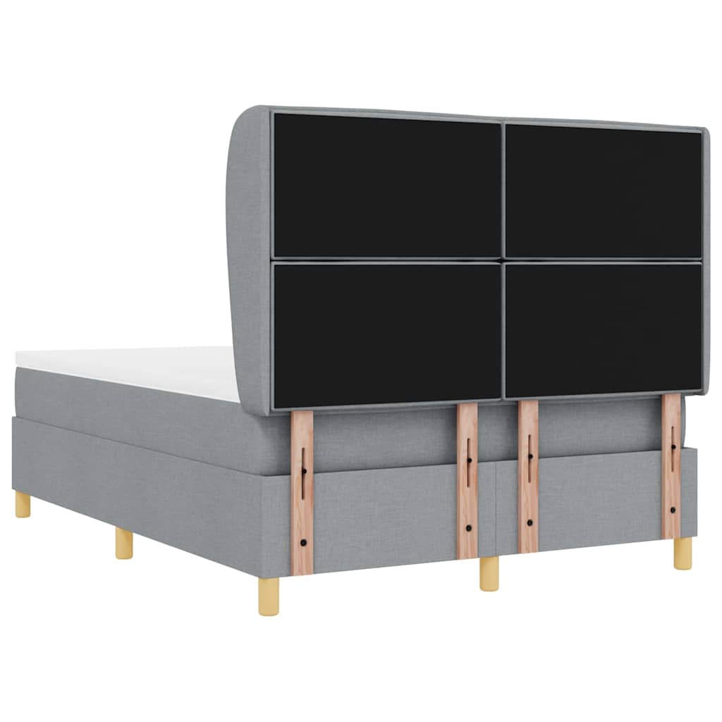 Boxspringbed met matras Lichtgrijs 200 x 160 cm Stof is nu te koop bij PeponiXL, paradijselijk wonen!
