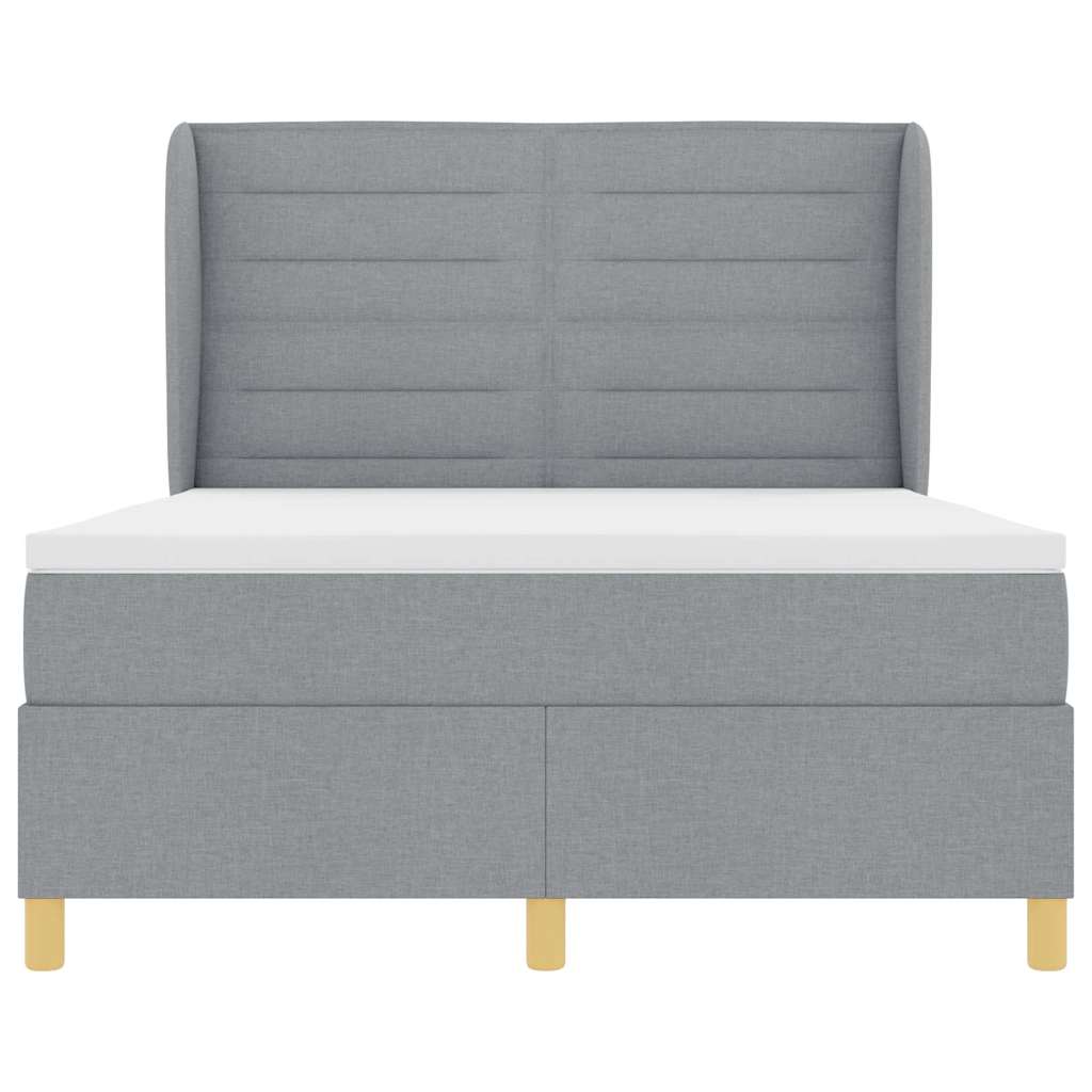 Boxspringbed met matras Lichtgrijs 200 x 160 cm Stof is nu te koop bij PeponiXL, paradijselijk wonen!