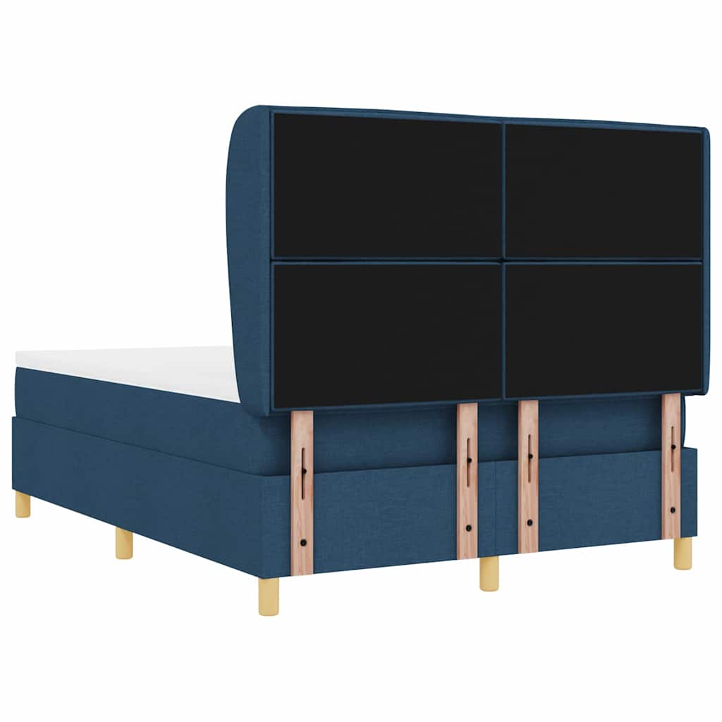 Boxspringbed met matras met hoofdeinde Blauw 200 x 160 cm Stof is nu te koop bij PeponiXL, paradijselijk wonen!