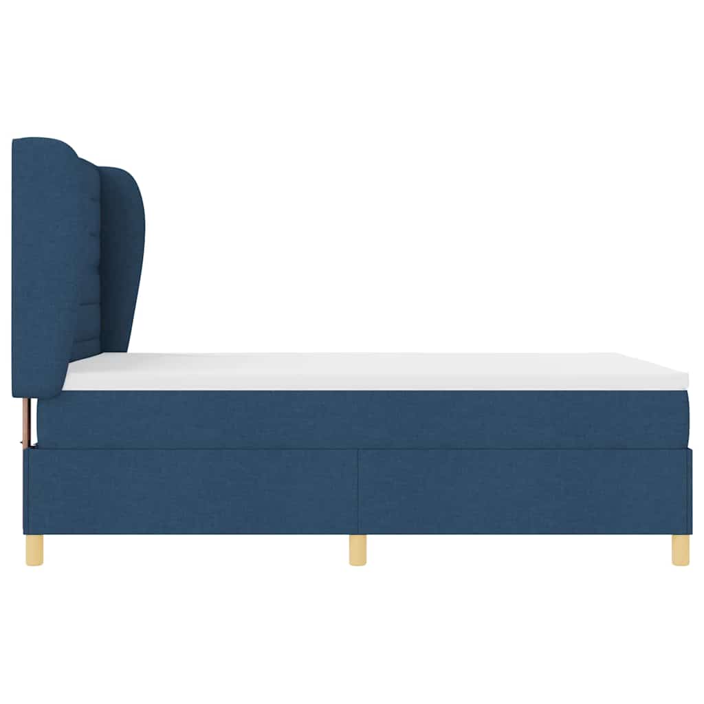 Boxspringbed met matras met hoofdeinde Blauw 200 x 160 cm Stof is nu te koop bij PeponiXL, paradijselijk wonen!