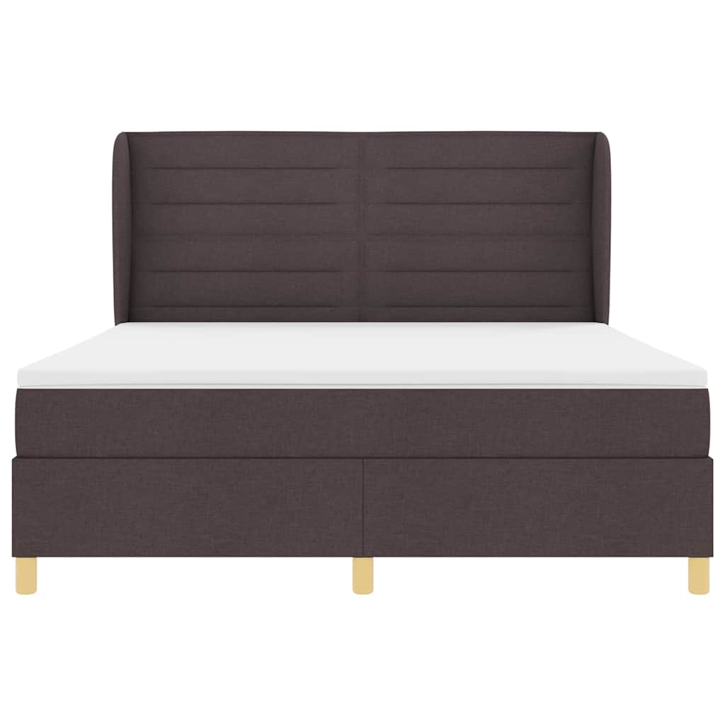 Boxspringbed met Matras Donkergrijs 90x190 cm Donkerbruin Stof is nu te koop bij PeponiXL, paradijselijk wonen!