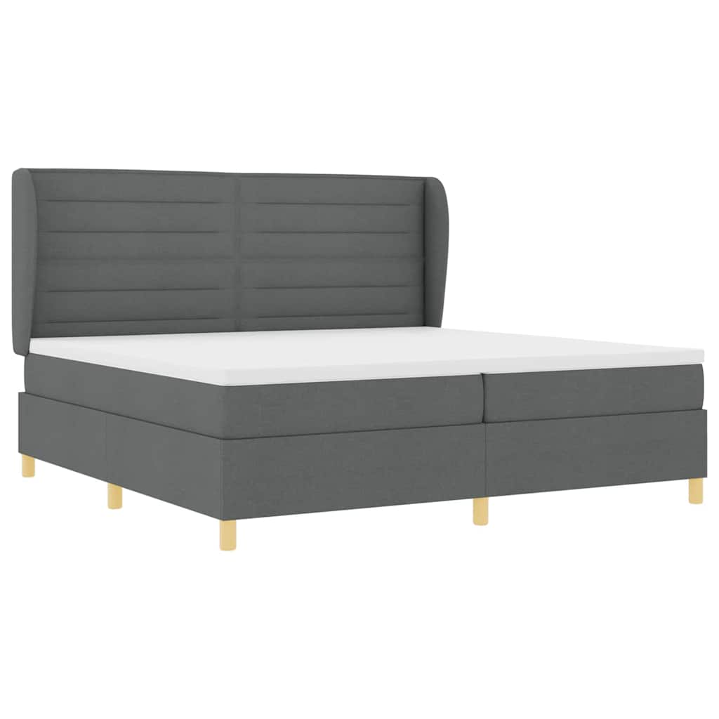 Boxspringbed met Matras Donkergrijs 90x190 cm Donkergrijs Stof is nu te koop bij PeponiXL, paradijselijk wonen!