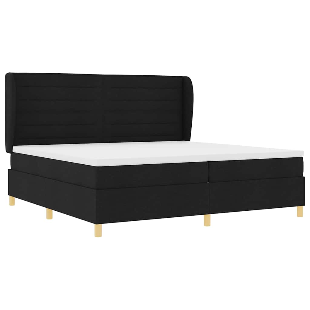 Boxspringbed met Matras Donkergrijs 90x190 cm Zwart Stof is nu te koop bij PeponiXL, paradijselijk wonen!