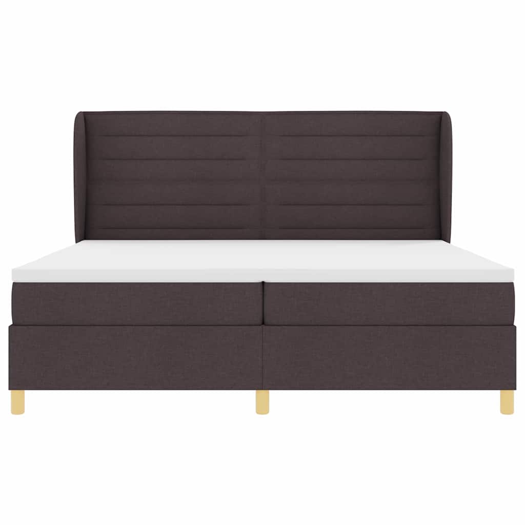 Boxspringbed met Matras Donkergrijs 90x190 cm Donkerbruin Stof is nu te koop bij PeponiXL, paradijselijk wonen!