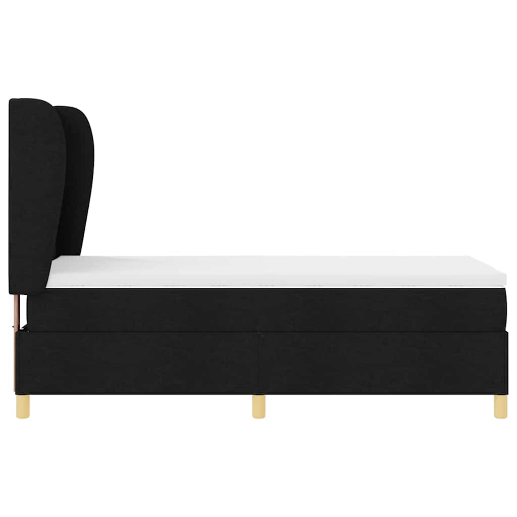 Boxspringbed met matras met hoofdeinde Zwart 200 x 80 cm Stof is nu te koop bij PeponiXL, paradijselijk wonen!