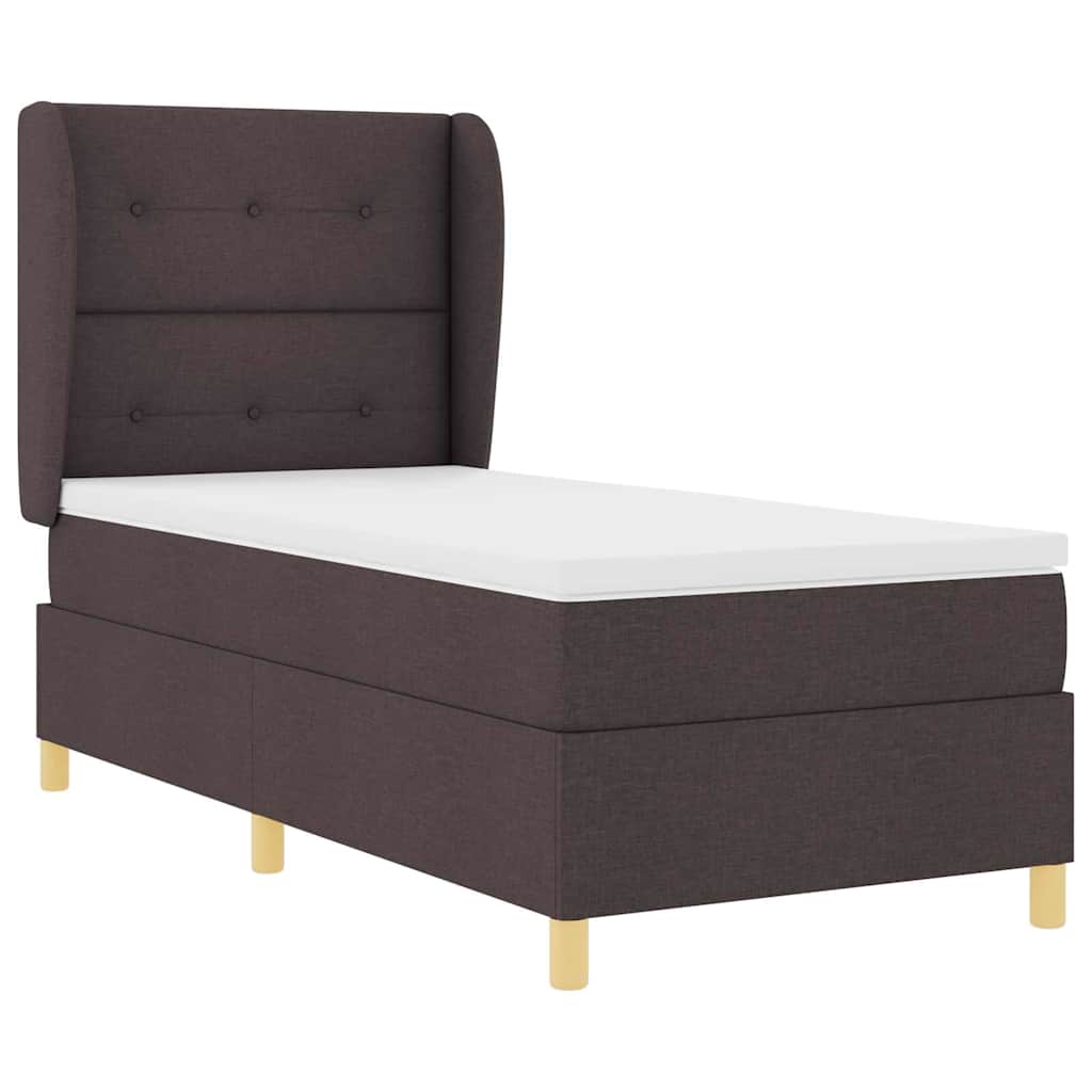 Boxspringbed met matras Donkerbruin 200 x 80 cm Stof is nu te koop bij PeponiXL, paradijselijk wonen!