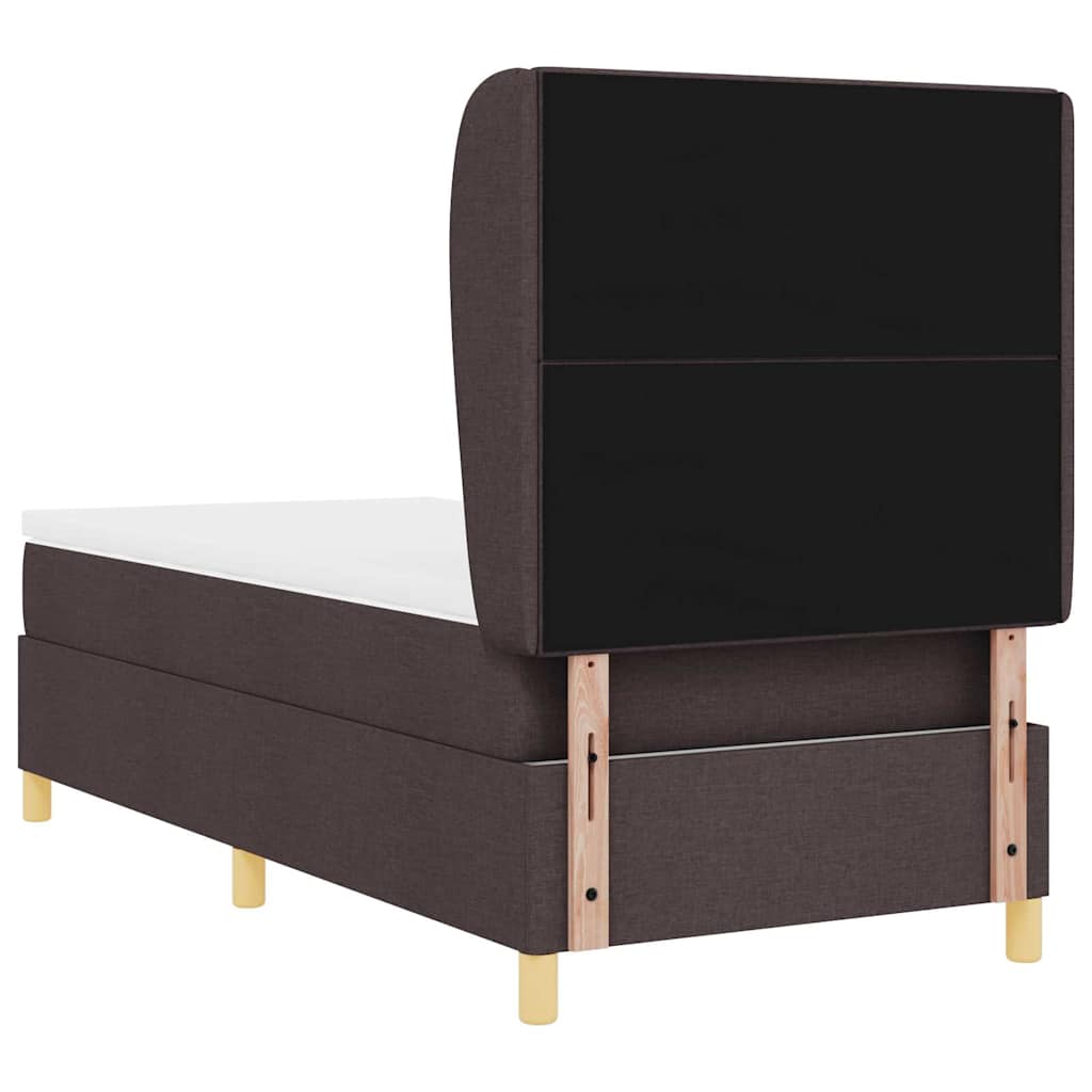 Boxspringbed met matras Donkerbruin 200 x 80 cm Stof is nu te koop bij PeponiXL, paradijselijk wonen!