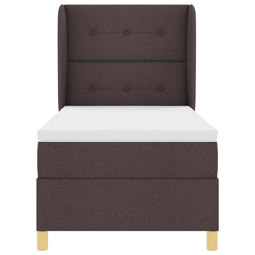 Boxspringbed met matras Donkerbruin 200 x 80 cm Stof is nu te koop bij PeponiXL, paradijselijk wonen!