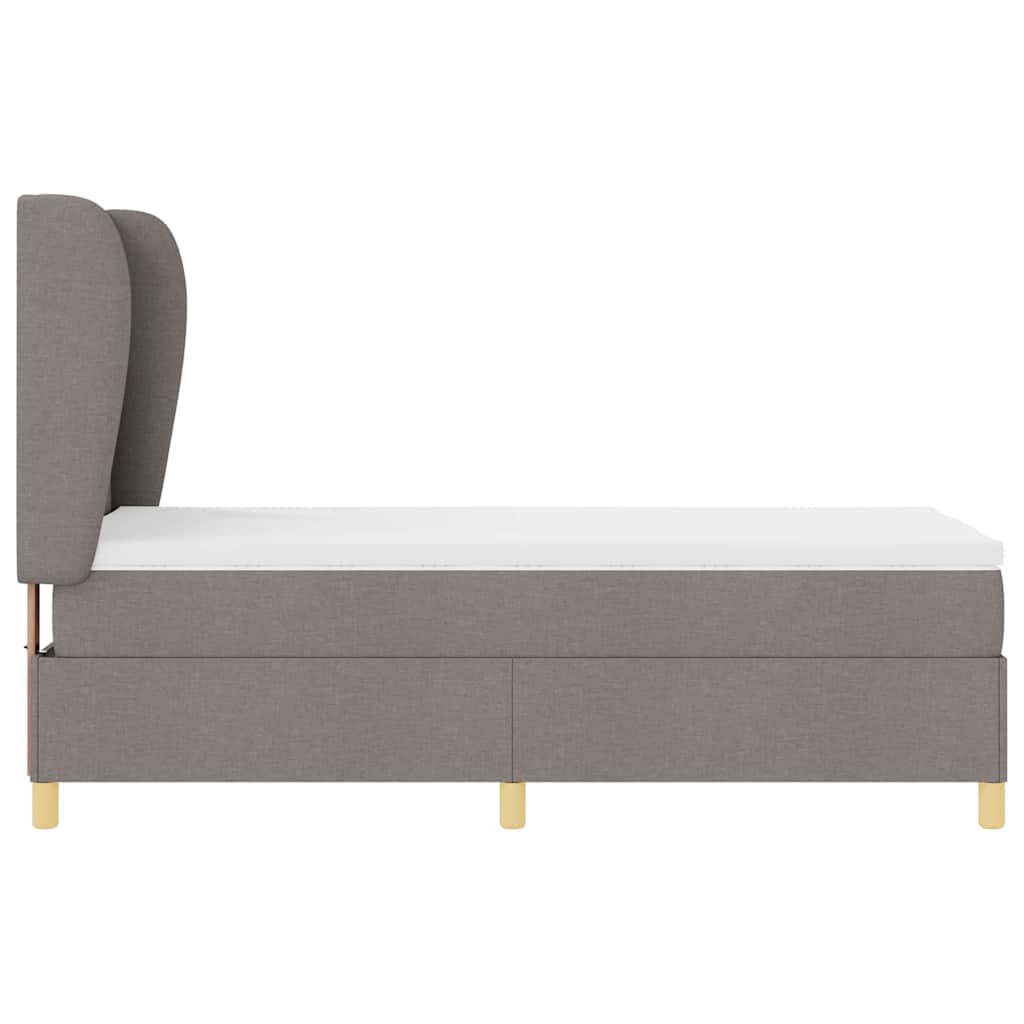 Boxspringbed met matras met hoofdeinde Taupe 200 x 80 cm Stof is nu te koop bij PeponiXL, paradijselijk wonen!