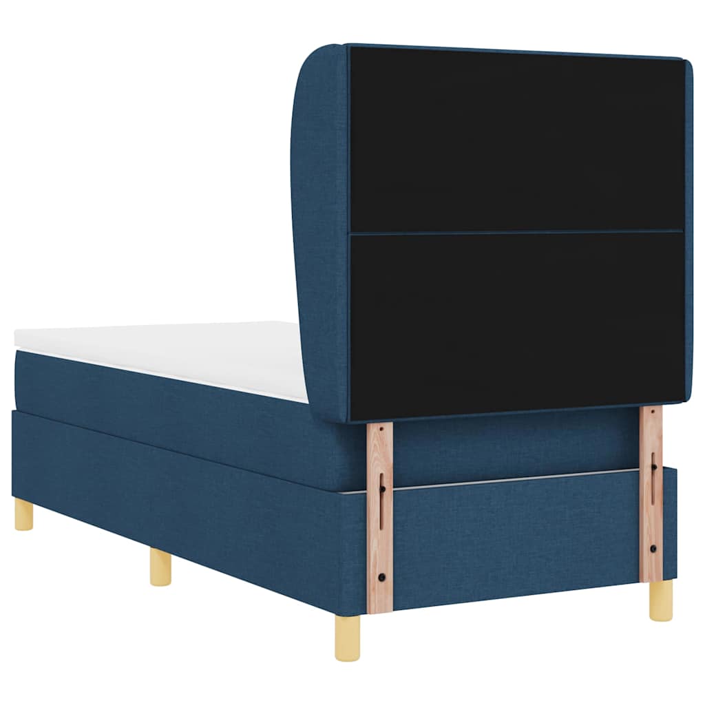Boxspringbed met matras met hoofdeinde Blauw 200 x 80 cm Stof is nu te koop bij PeponiXL, paradijselijk wonen!