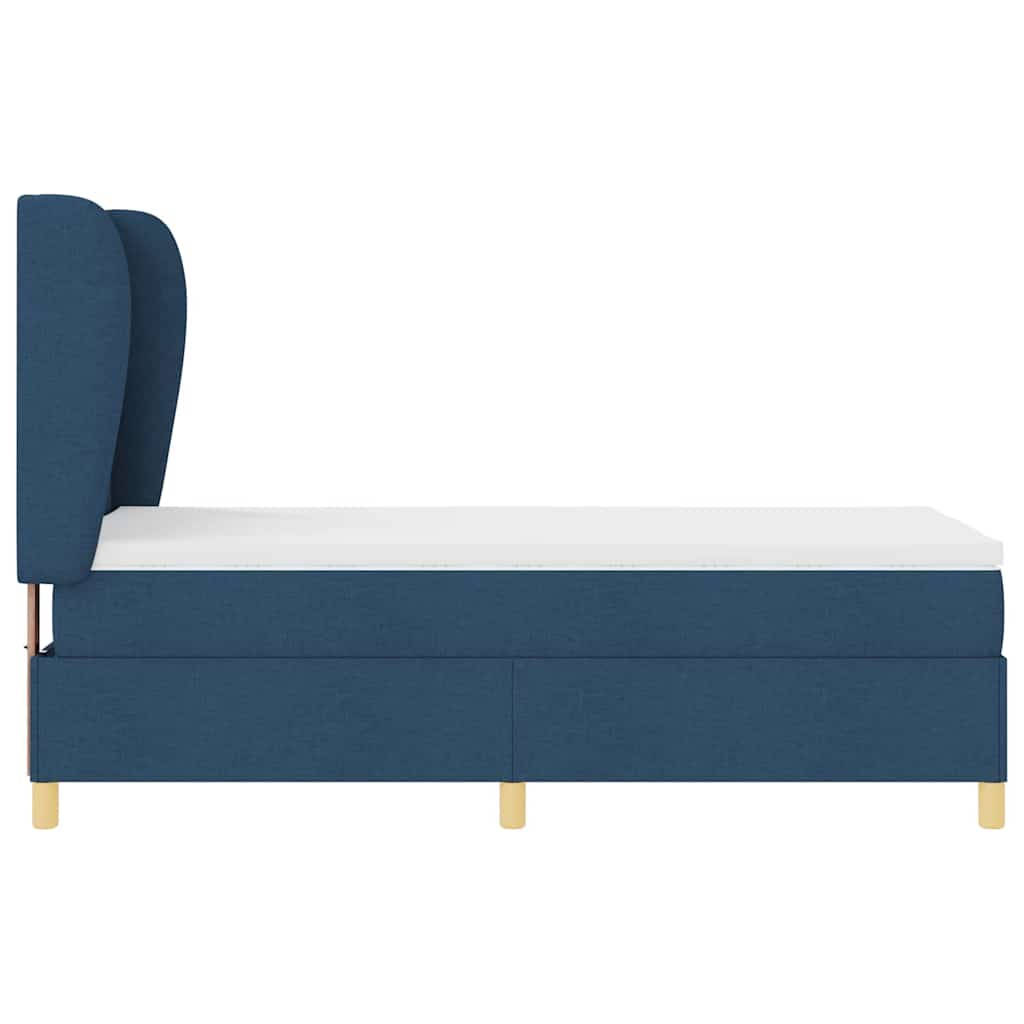 Boxspringbed met matras met hoofdeinde Blauw 200 x 80 cm Stof is nu te koop bij PeponiXL, paradijselijk wonen!