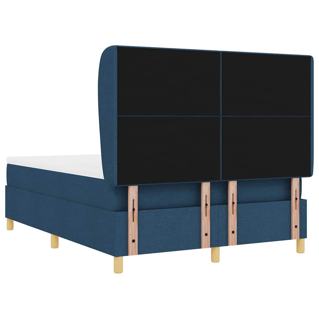 Boxspringbed met matras met hoofdeinde Blauw 190 x 140 cm Stof is nu te koop bij PeponiXL, paradijselijk wonen!