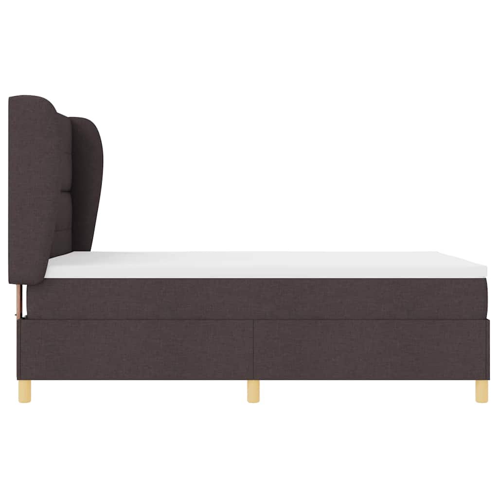Boxspringbed met matras Donkerbruin 200 x 140 cm Stof is nu te koop bij PeponiXL, paradijselijk wonen!