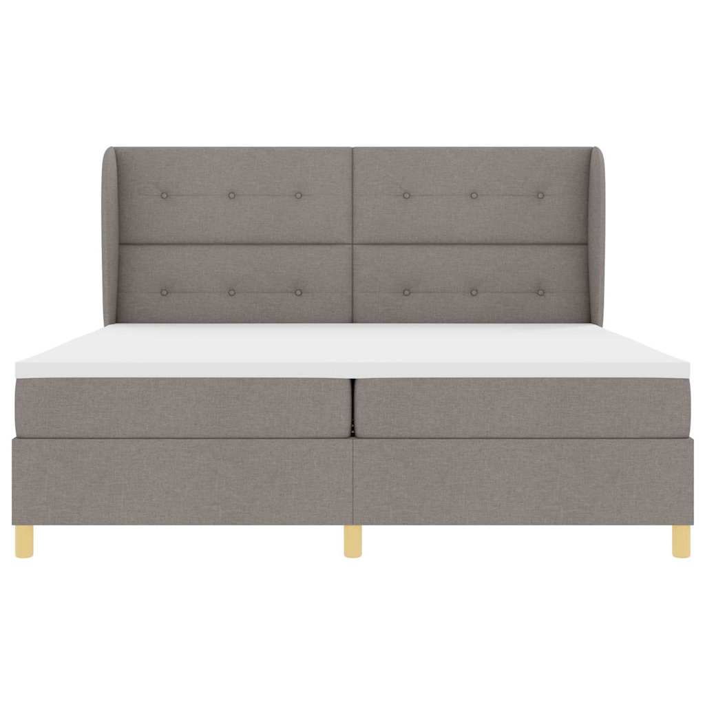 Boxspringbed met Matras Donkergrijs 90x190 cm Taupe Stof is nu te koop bij PeponiXL, paradijselijk wonen!
