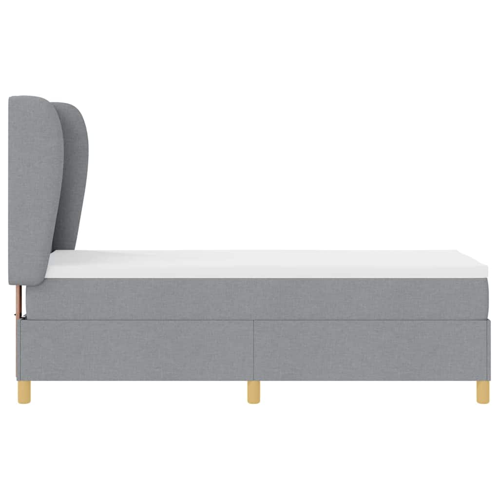 Boxspringbed met matras Lichtgrijs 200 x 80 cm Stof is nu te koop bij PeponiXL, paradijselijk wonen!