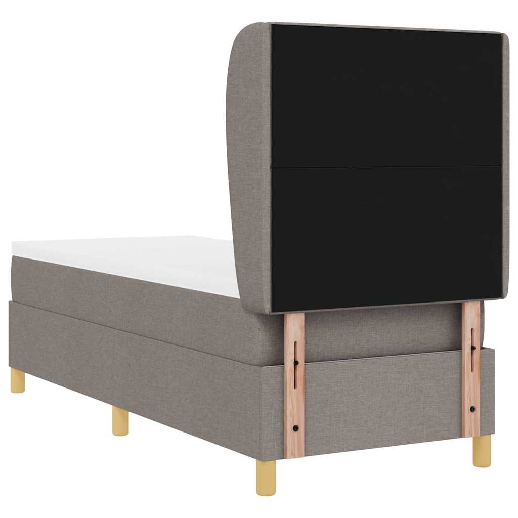 Boxspringbed met matras met hoofdeinde Taupe 200 x 80 cm Stof is nu te koop bij PeponiXL, paradijselijk wonen!