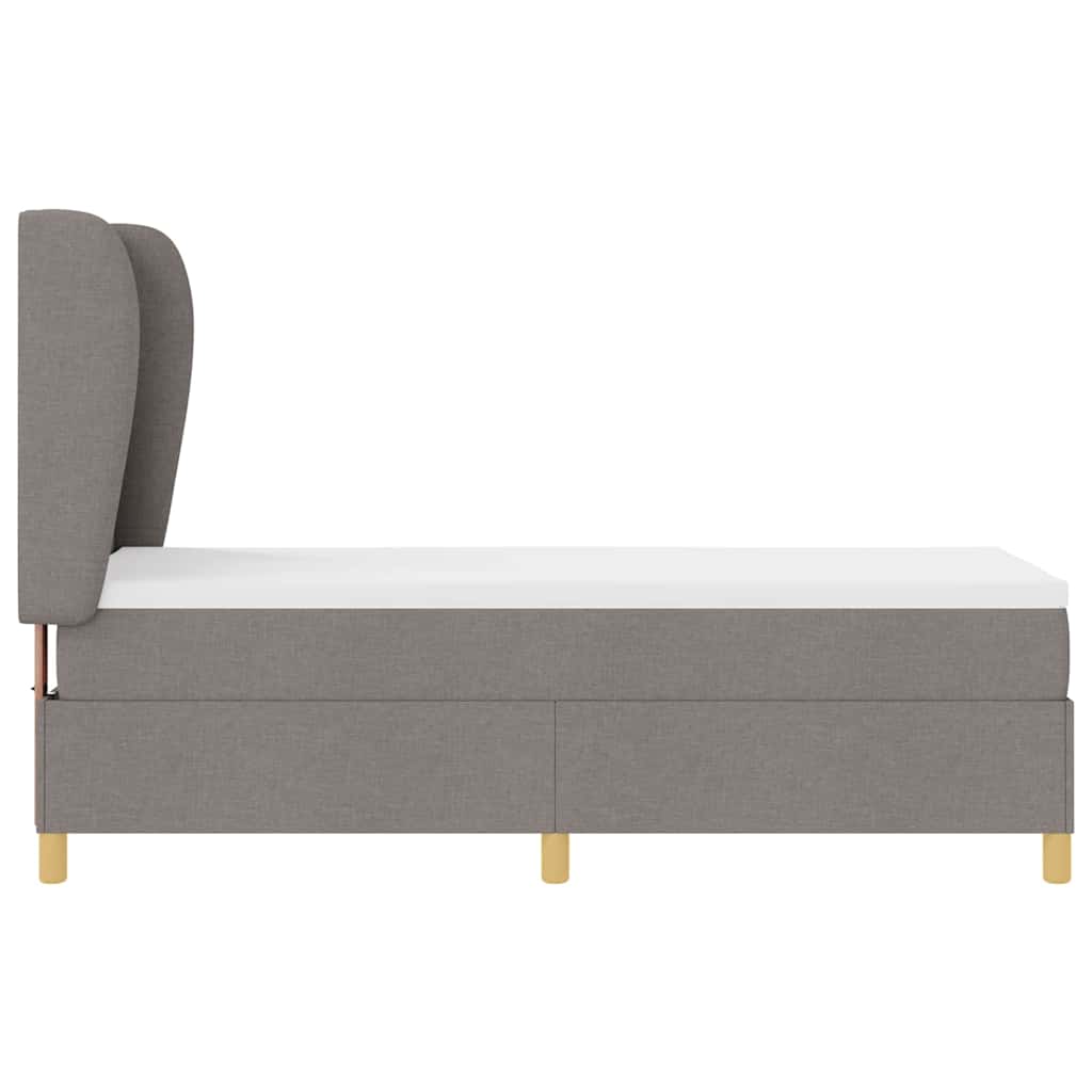 Boxspringbed met matras met hoofdeinde Taupe 200 x 80 cm Stof is nu te koop bij PeponiXL, paradijselijk wonen!