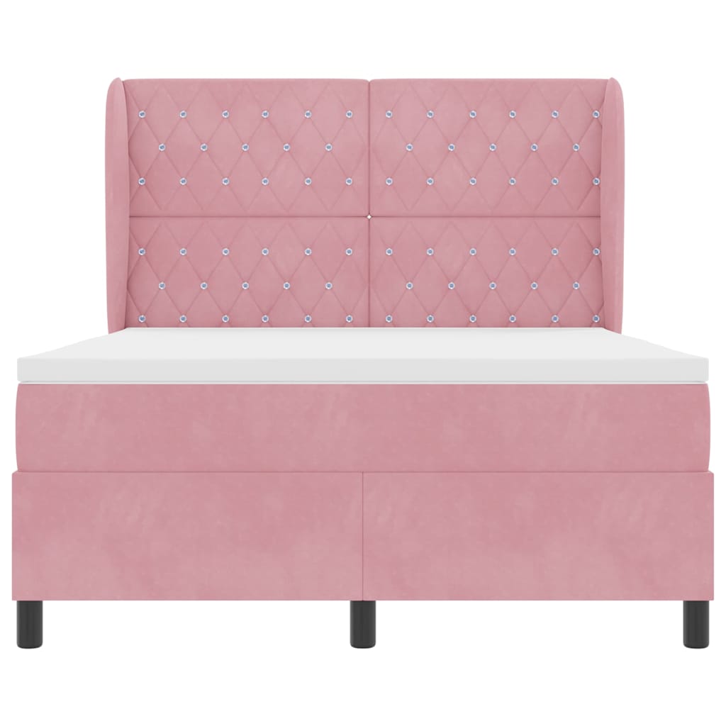 Boxspringbed met matras Roze 200 x 140 cm Polyester is nu te koop bij PeponiXL, paradijselijk wonen!