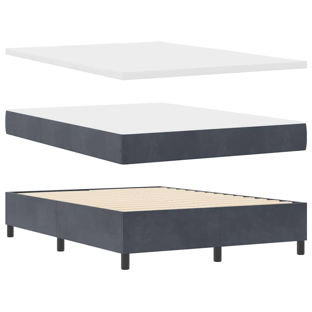 Boxspringbed met matras Donkergrijs 200 x 160 cm Fluweel is nu te koop bij PeponiXL, paradijselijk wonen!