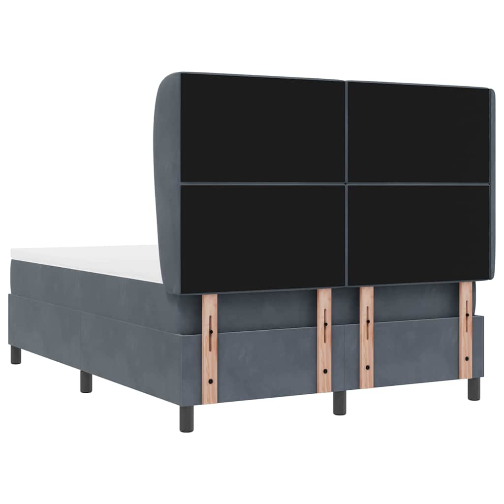 Boxspringbed met matras Donkergrijs 200 x 160 cm Fluweel is nu te koop bij PeponiXL, paradijselijk wonen!