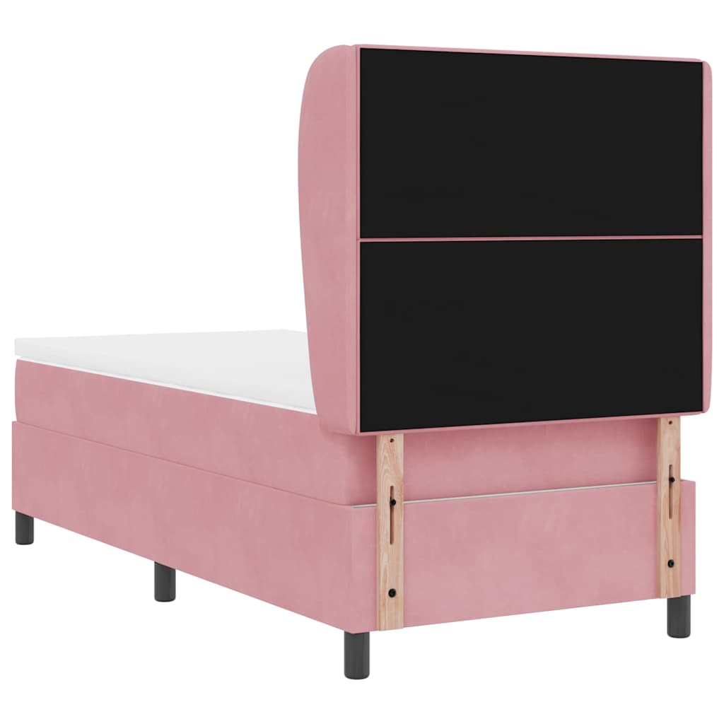 Boxspringbed met matras met hoofdeinde Roze 200 x 80 cm Fluweel is nu te koop bij PeponiXL, paradijselijk wonen!