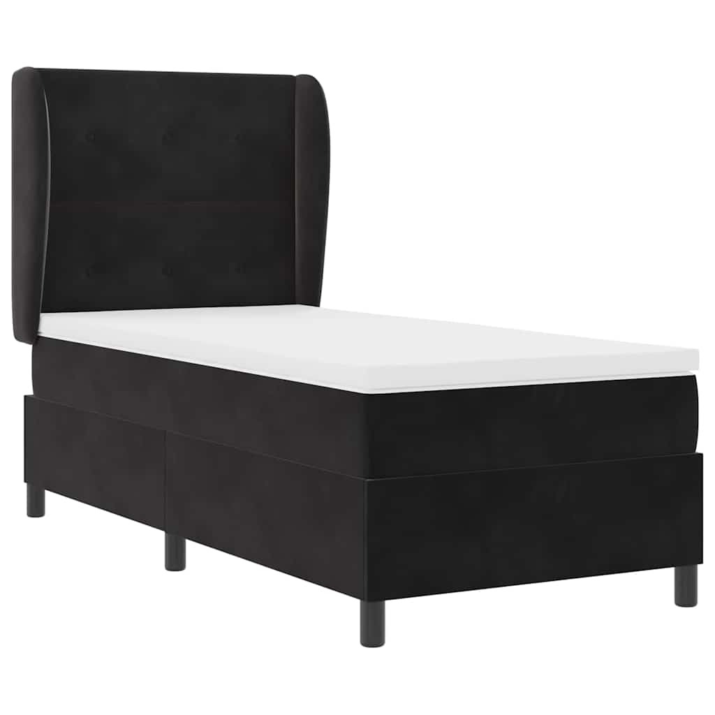 Boxspringbed met matras Zwart 190 x 90 cm Fluweel is nu te koop bij PeponiXL, paradijselijk wonen!