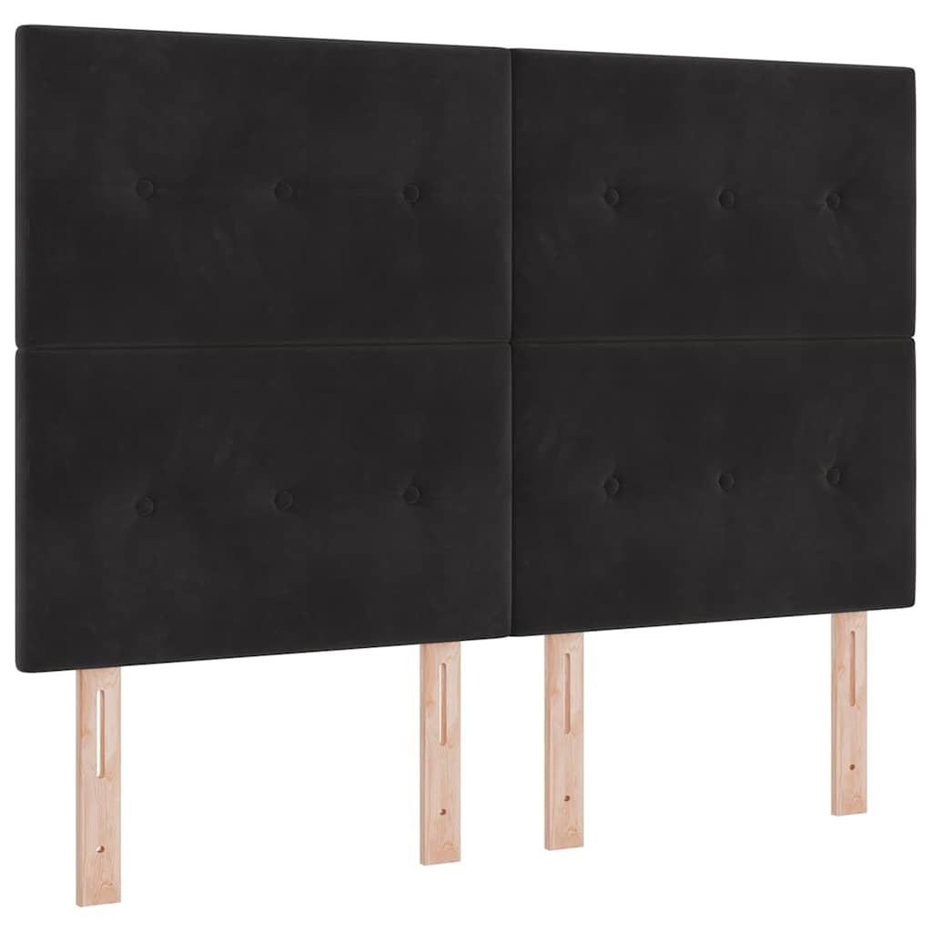 Boxspringbed met matras Zwart 190 x 140 cm Fluweel is nu te koop bij PeponiXL, paradijselijk wonen!