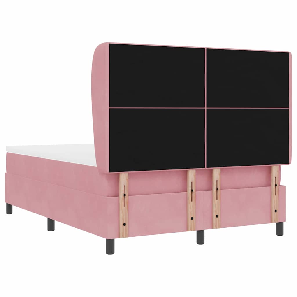 Boxspringbed met matras Roze 190 x 140 cm Fluweel is nu te koop bij PeponiXL, paradijselijk wonen!