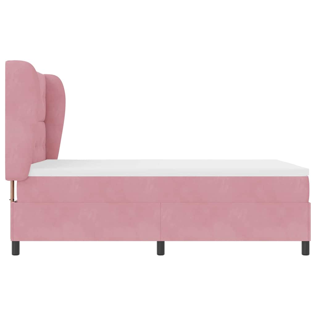 Boxspringbed met matras Roze 190 x 140 cm Fluweel is nu te koop bij PeponiXL, paradijselijk wonen!