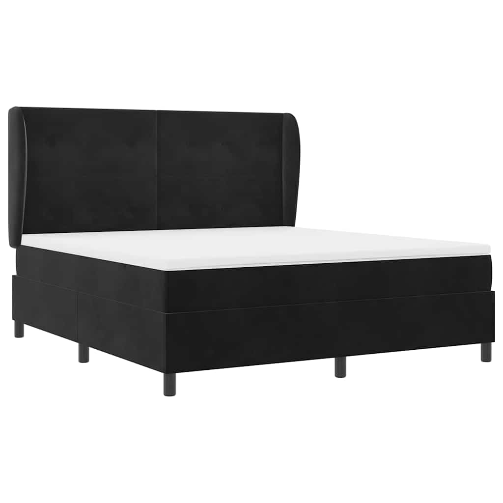 Boxspringbed met matras Zwart 200 x 180 cm Fluweel is nu te koop bij PeponiXL, paradijselijk wonen!