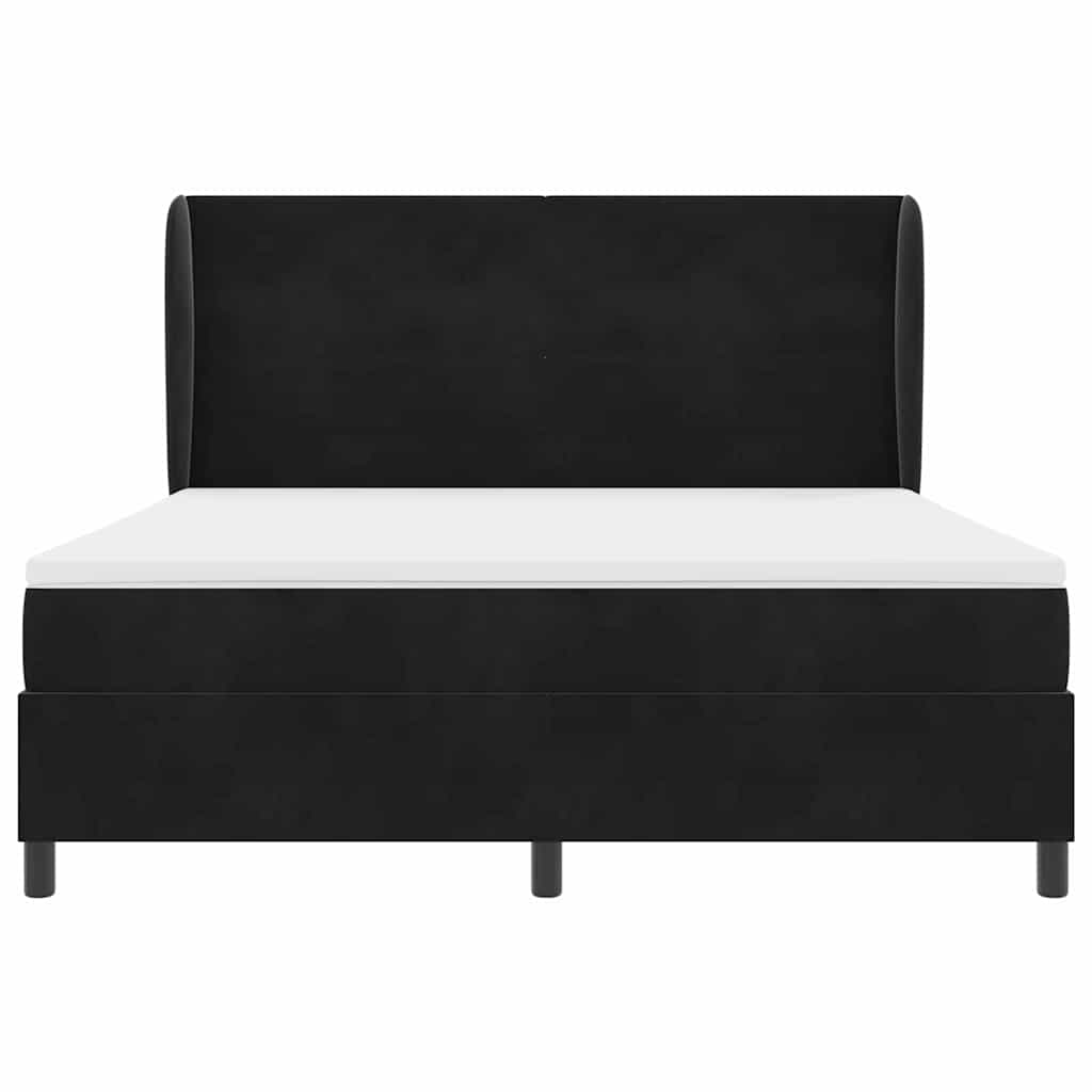 Boxspringbed met matras Zwart 200 x 180 cm Fluweel is nu te koop bij PeponiXL, paradijselijk wonen!