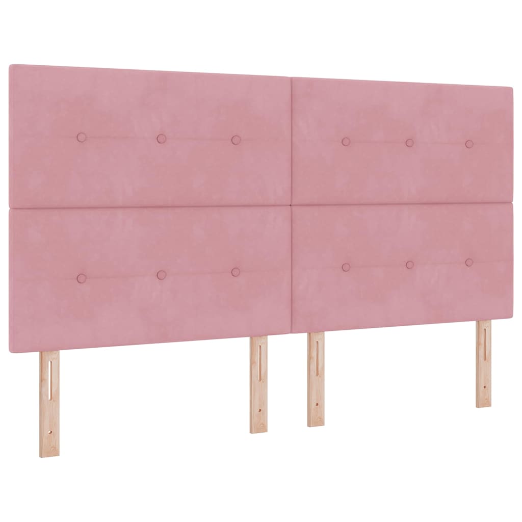 Boxspringbed met matras Roze 200 x 180 cm Fluweel is nu te koop bij PeponiXL, paradijselijk wonen!
