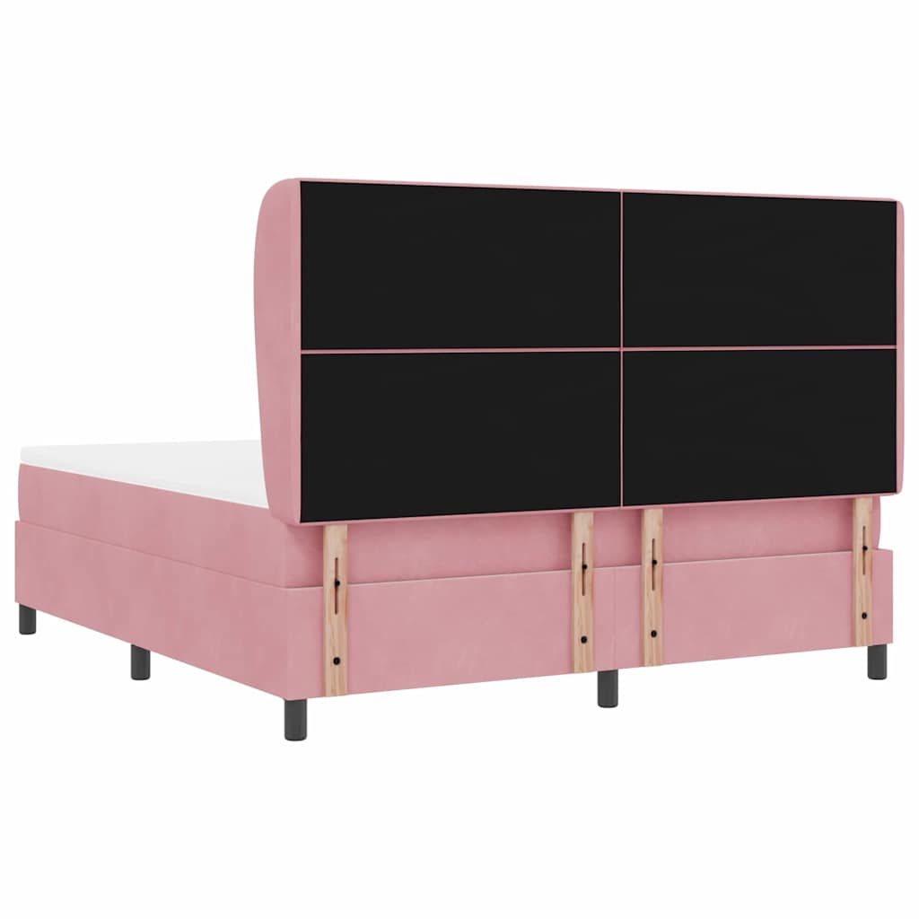 Boxspringbed met matras Roze 200 x 180 cm Fluweel is nu te koop bij PeponiXL, paradijselijk wonen!